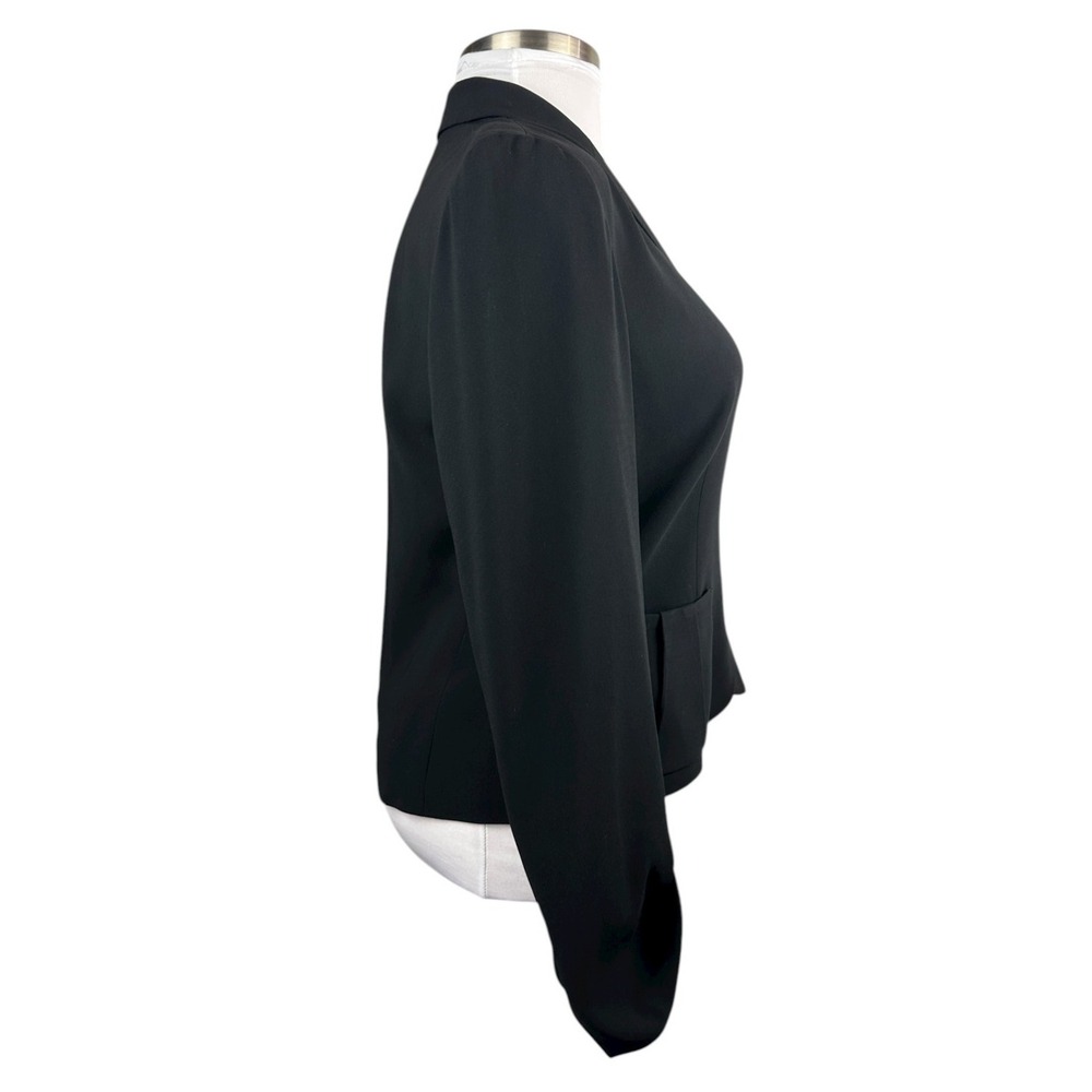 Talbots Black Career Blazer Size 14 Button Business Work Professional Classic - Picture 5 of 12